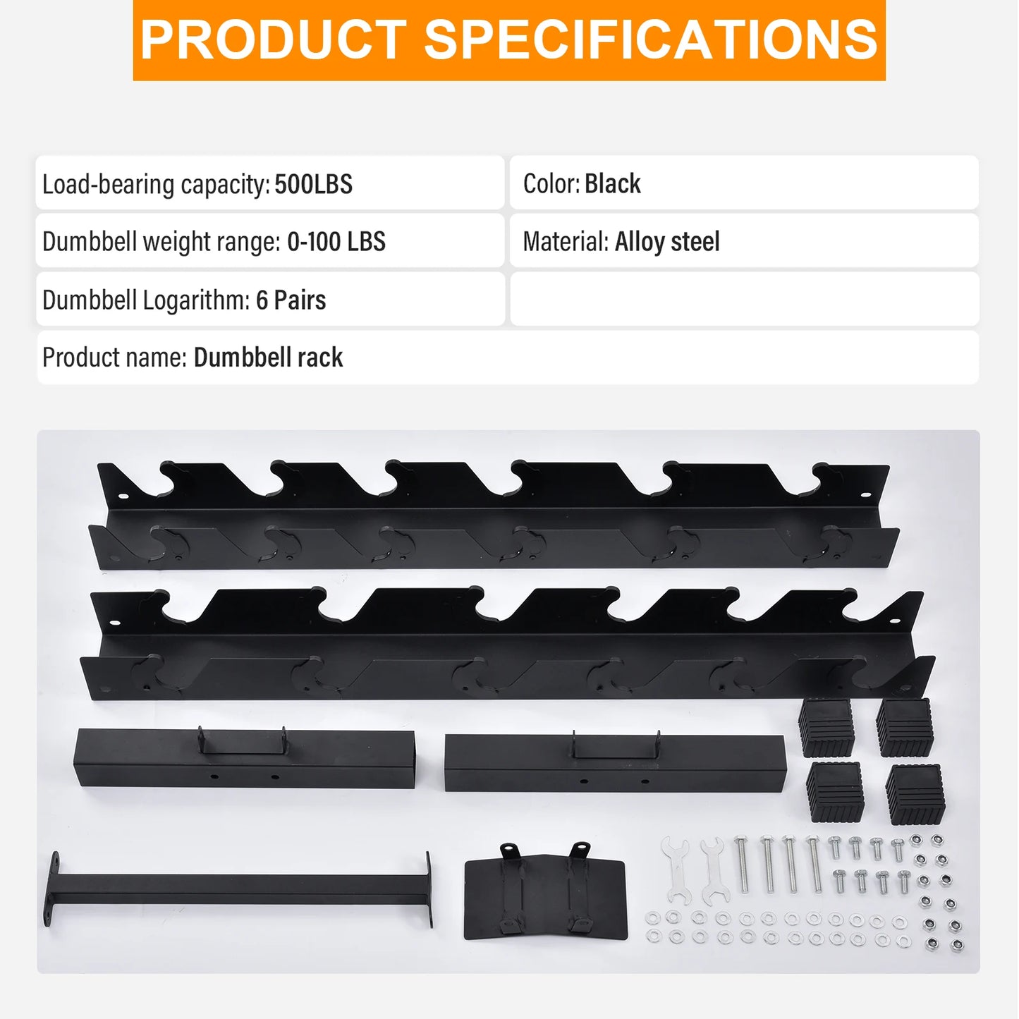 Compact Freestanding Dumbbell Rack For Home Gym Weight Storage
