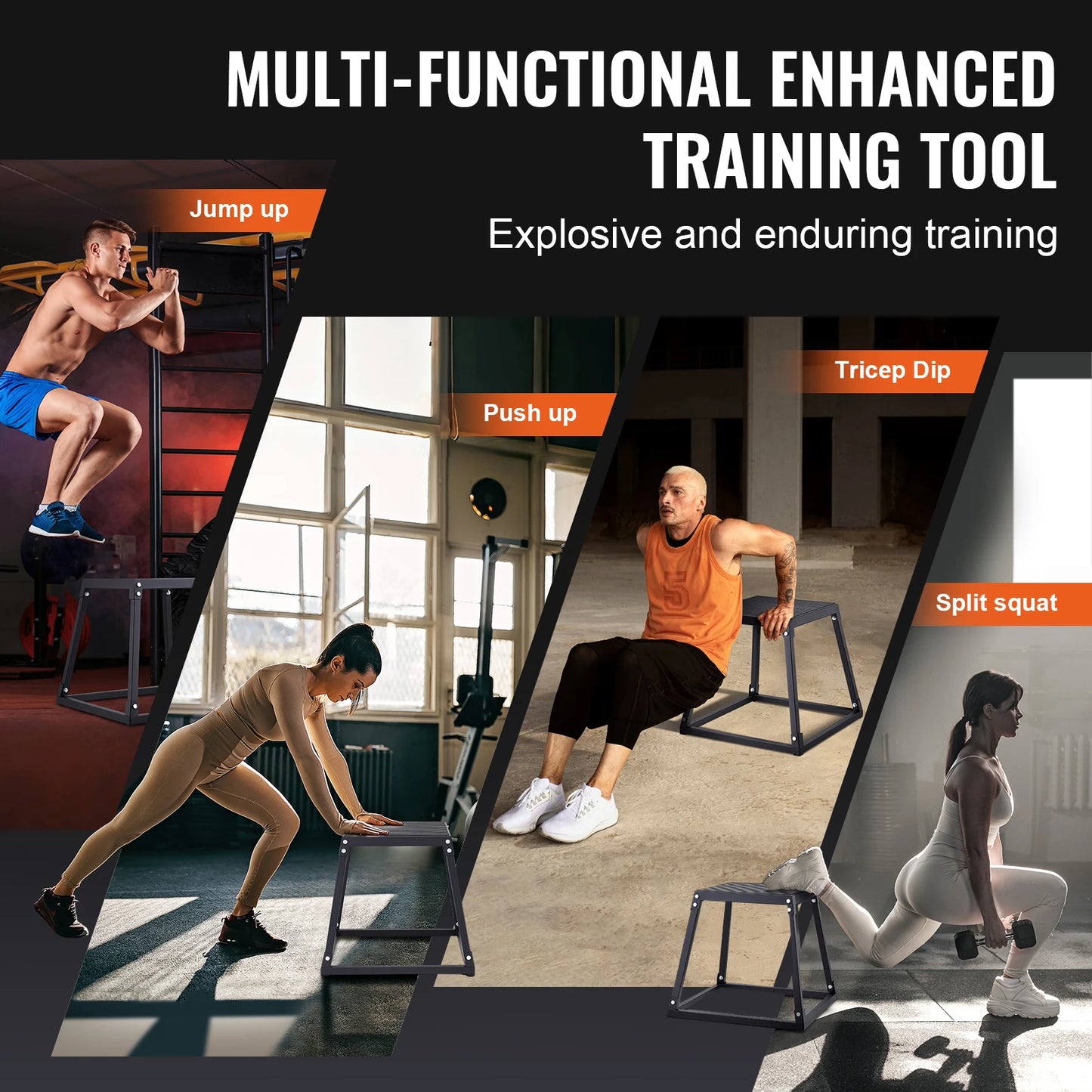 SucceBuy Plyometric Jump Box Non Slip Fitness Agility Training Platform